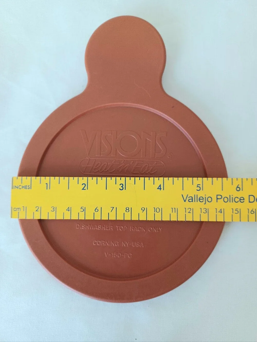 Vintage Corningware Visions Heat 'N' Eat Lid V-150-PC for Grab It Soup Bowl